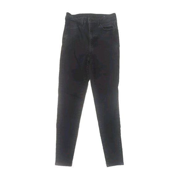 American Eagle Jean Jegging Womens 6 Black Next Level Stretch Destroyed - Picture 1 of 3